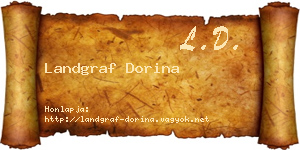 Landgraf Dorina névjegykártya